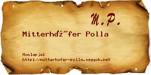 Mitterhöfer Polla névjegykártya